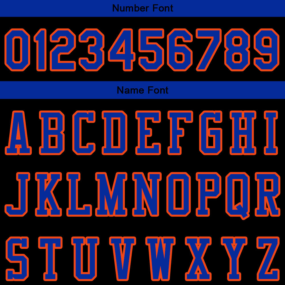 custom authentic pullover sweatshirt hoodie black-blue-orange