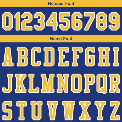 custom authentic pullover sweatshirt hoodie royal-yellow-white