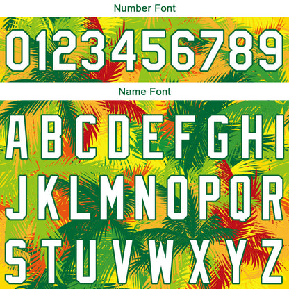 custom full print design authentic tropical palm baseball jersey