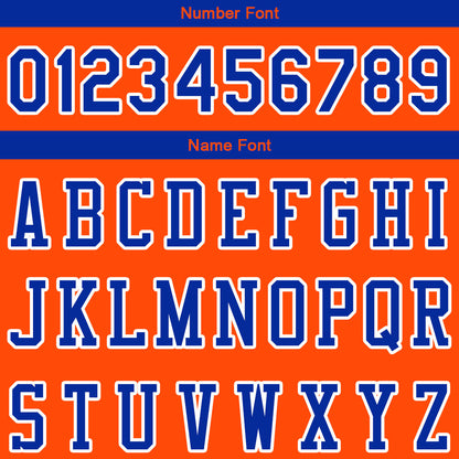 custom authentic pullover sweatshirt hoodie orange-blue-white