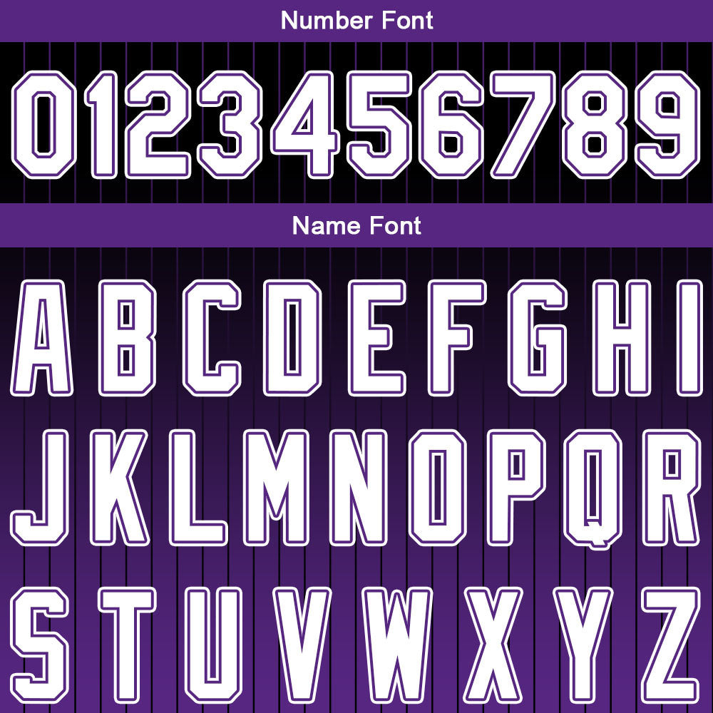 Custom Full Print Design Baseball Jersey Black-Purple