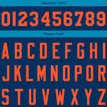 Custom Sweatshirt Hoodie For Men Women Girl Boy Print Your Logo Name Number Navy-Blue-Orange