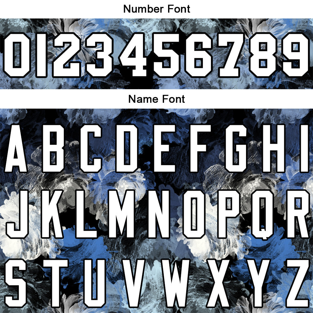 Custom Long Sleeve Windbreaker Jackets Uniform Printed Your Logo Name Number Blue Flower