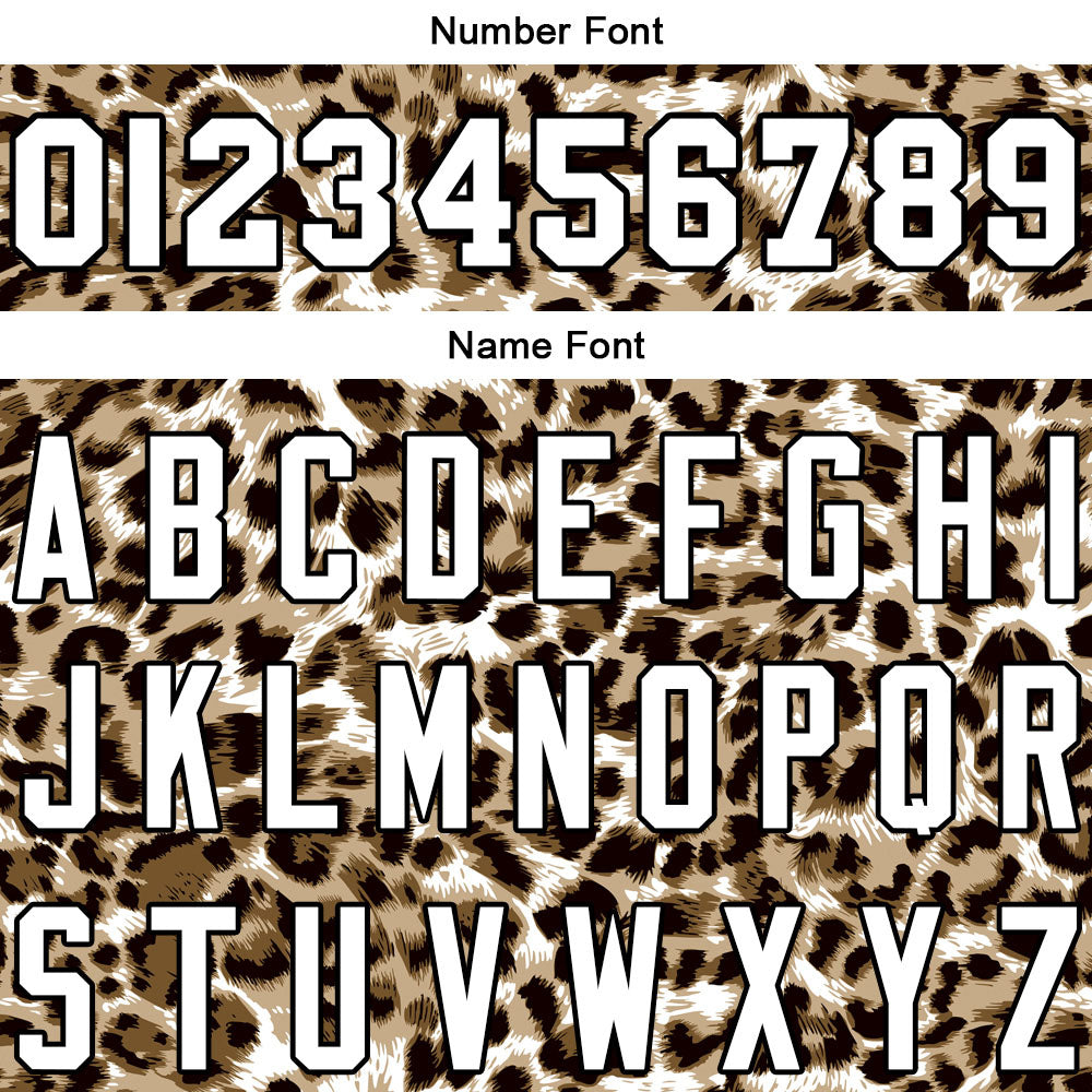 Custom Long Sleeve Windbreaker Jackets Uniform Printed Your Logo Name Number Leopard Print