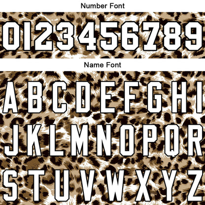 Custom Long Sleeve Windbreaker Jackets Uniform Printed Your Logo Name Number Leopard Print