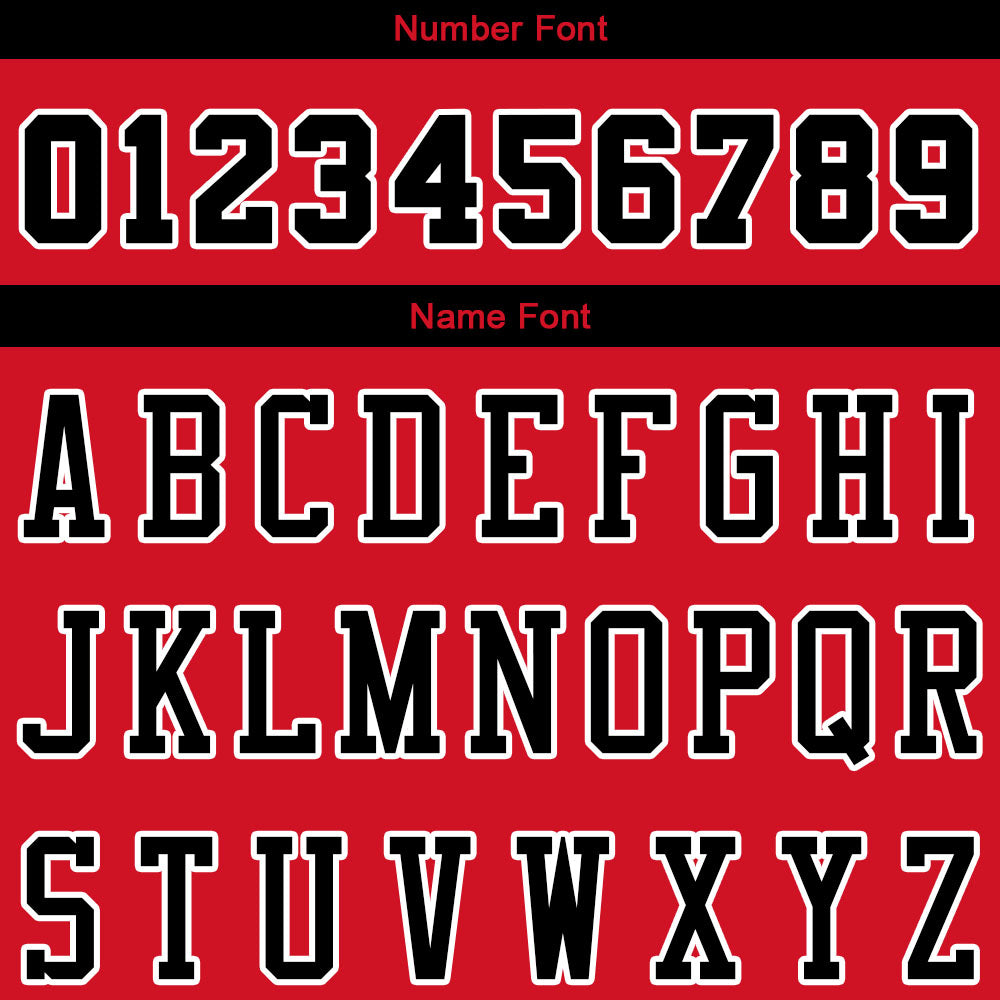 custom authentic pullover sweatshirt hoodie red-black-white