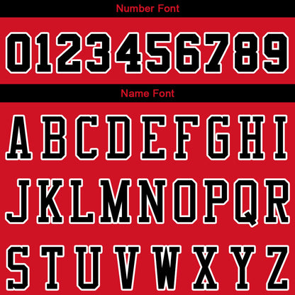custom authentic pullover sweatshirt hoodie red-black-white