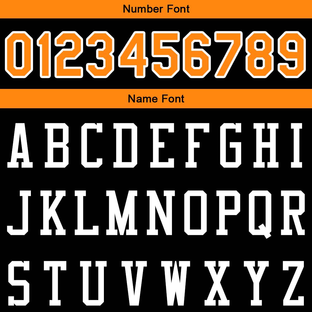 custom authentic pullover sweatshirt hoodie black-orange-white