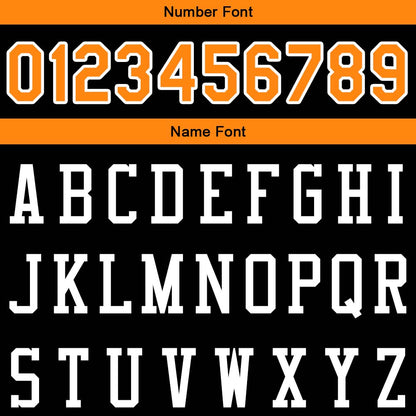 custom authentic pullover sweatshirt hoodie black-orange-white