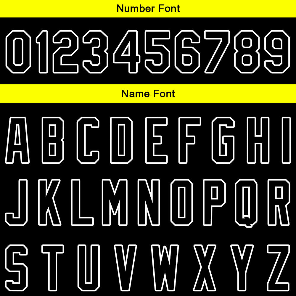 Custom Full Print Design Baseball Jersey Yellow-Black