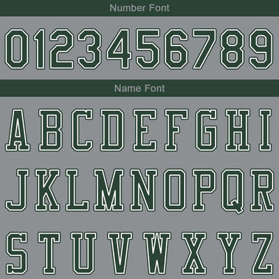 custom authentic pullover sweatshirt hoodie gray-green-white