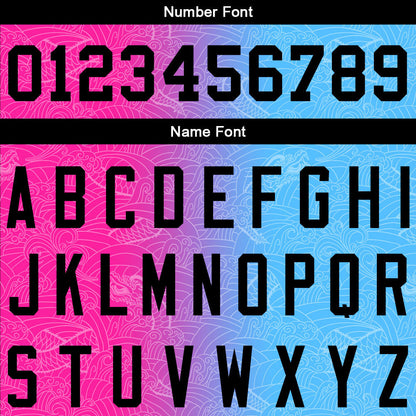 Custom Long Sleeve Windbreaker Jackets Uniform Printed Your Logo Name Number Hot Pink-Light Blue
