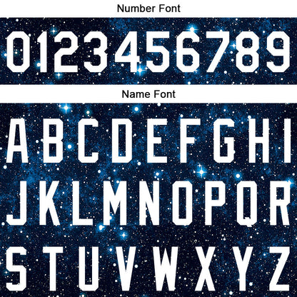 custom full print design authentic starry sky baseball jersey