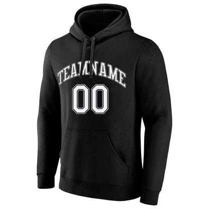 custom authentic pullover sweatshirt hoodie black-white-gray