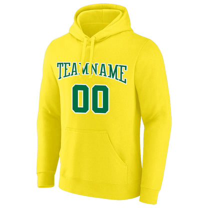 custom authentic pullover sweatshirt hoodie yellow-green-white