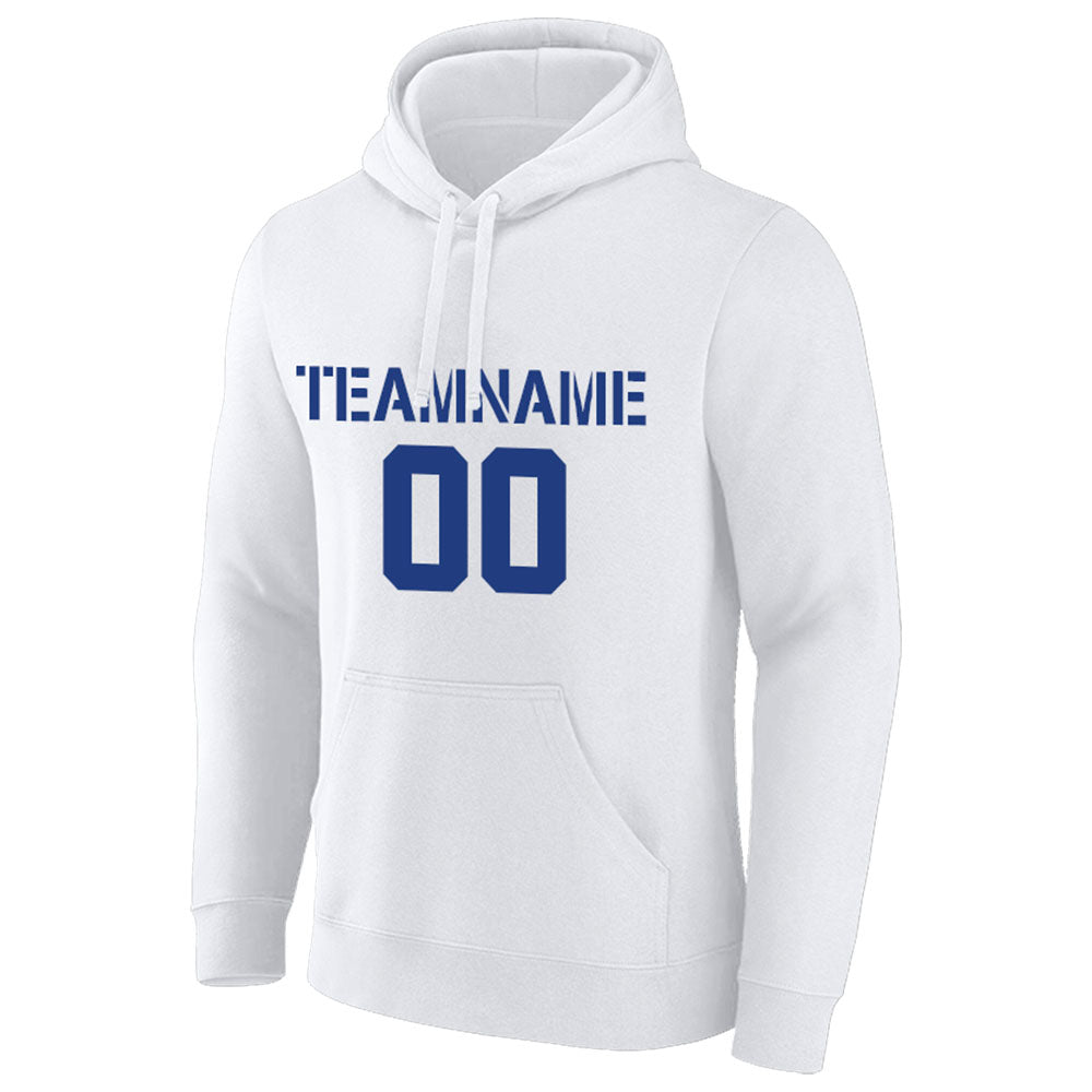 custom authentic pullover sweatshirt hoodie white-royal