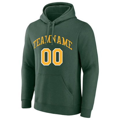 custom authentic pullover sweatshirt hoodie green-yellow-white