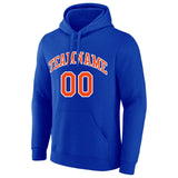 custom authentic pullover sweatshirt hoodie blue-orange-white