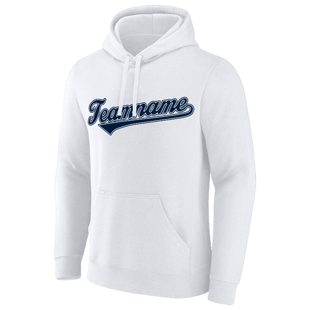 custom authentic pullover sweatshirt hoodie white-navy