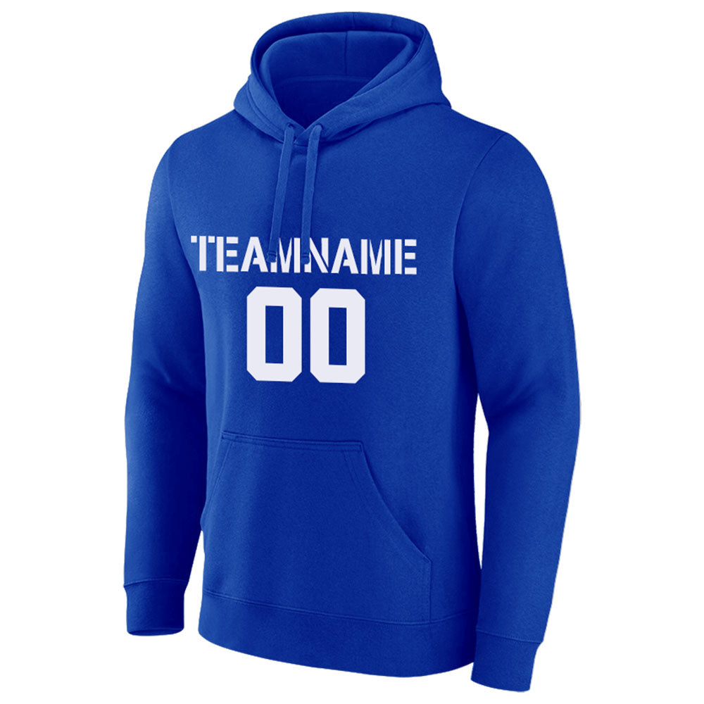 custom authentic pullover sweatshirt hoodie blue-white