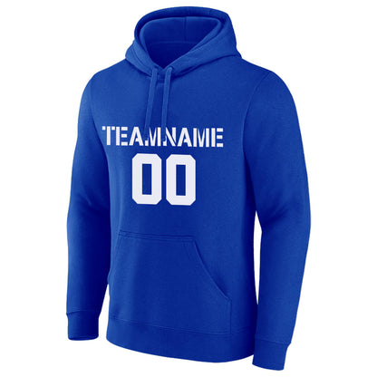 custom authentic pullover sweatshirt hoodie blue-white