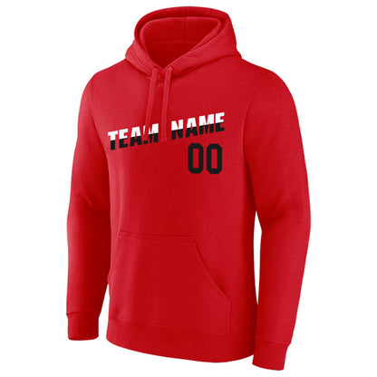 custom authentic pullover sweatshirt hoodie red-black-white