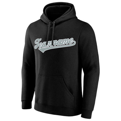custom authentic pullover sweatshirt hoodie black-gray-white