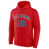 custom authentic pullover sweatshirt hoodie red-navy-white