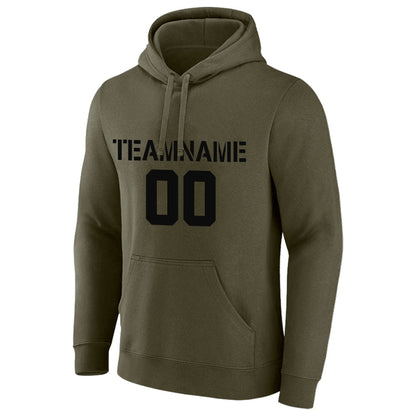 custom authentic pullover sweatshirt hoodie olive-black