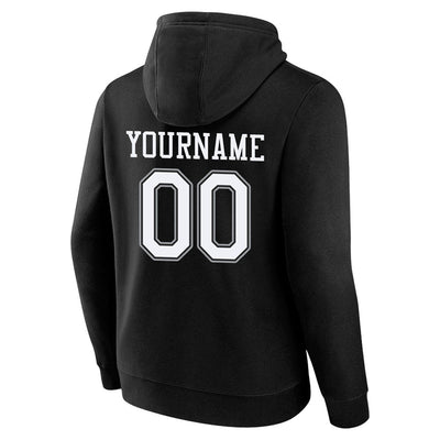 custom authentic pullover sweatshirt hoodie black-white-gray