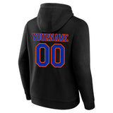 custom authentic pullover sweatshirt hoodie black-blue-orange