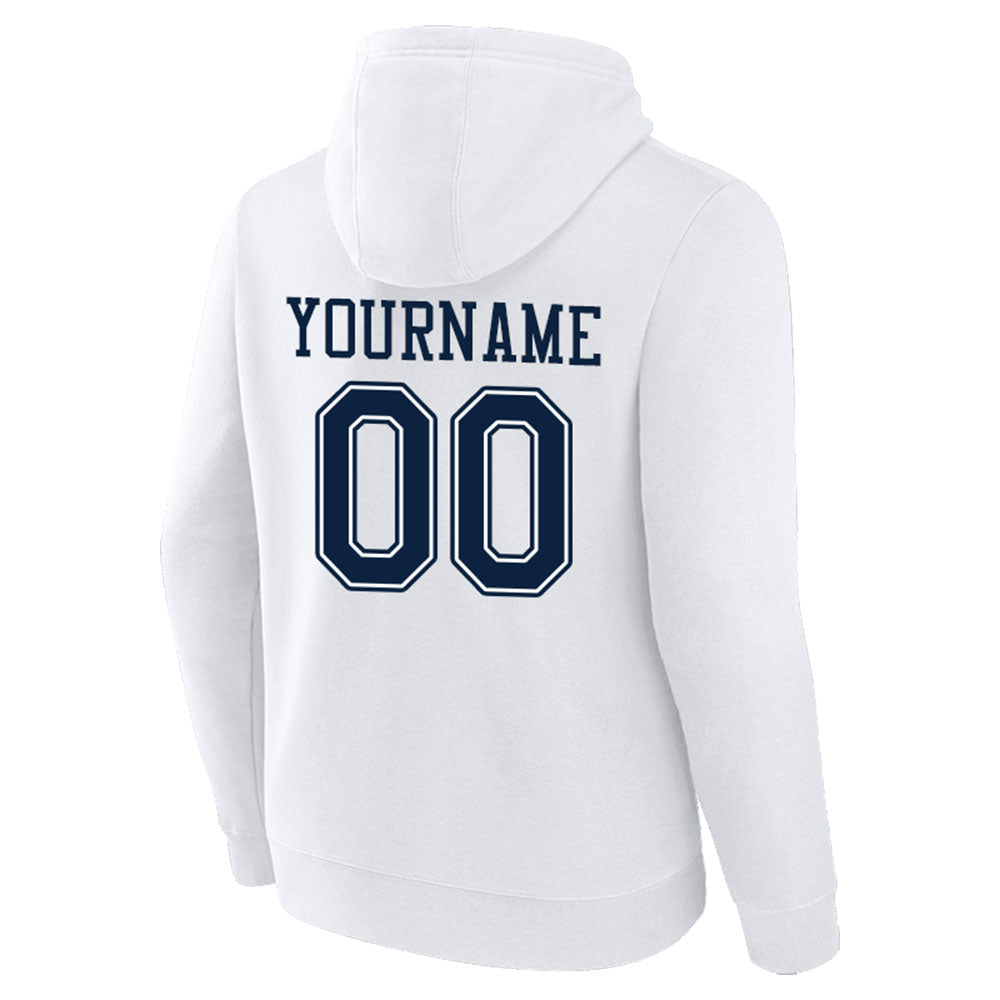 custom authentic pullover sweatshirt hoodie white-navy