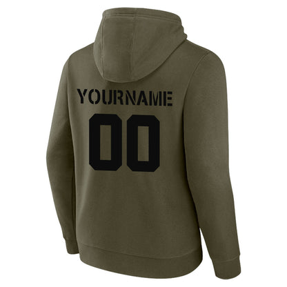 custom authentic pullover sweatshirt hoodie olive-black