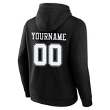 custom authentic pullover sweatshirt hoodie black-white-gray
