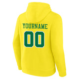 custom authentic pullover sweatshirt hoodie yellow-green-white