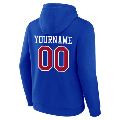 custom authentic pullover sweatshirt hoodie blue-red-white