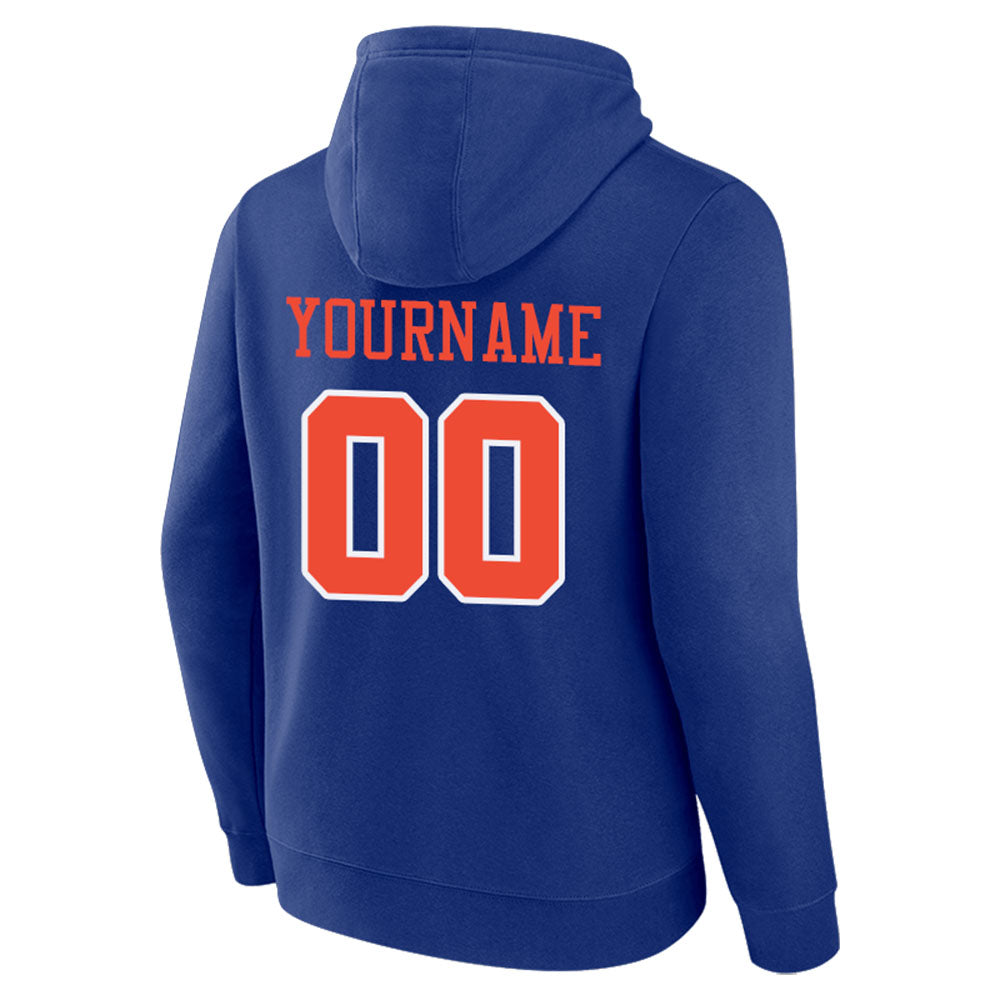 custom authentic pullover sweatshirt hoodie rayal-orange-white