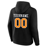 custom authentic pullover sweatshirt hoodie black-orange-white