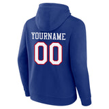 custom authentic pullover sweatshirt hoodie royal-white-red