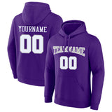 custom authentic pullover sweatshirt hoodie purple-white-gray default title