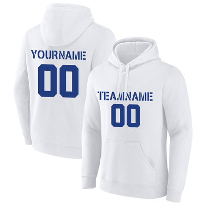 custom authentic pullover sweatshirt hoodie white-royal default title