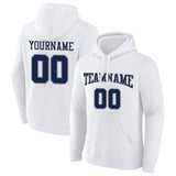 Custom Pullover Sweatshirt Hoodie White-Navy-Gray