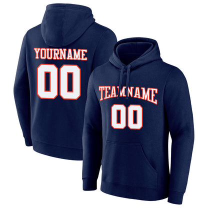 custom authentic pullover sweatshirt hoodie navy-white-orange default title