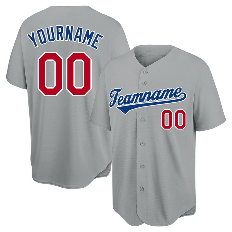 customized authentic baseball jersey white-red-black mesh