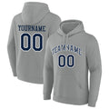 custom authentic pullover sweatshirt hoodie gray-navy-white default title