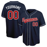 customized authentic baseball jersey gray-red-navy mesh