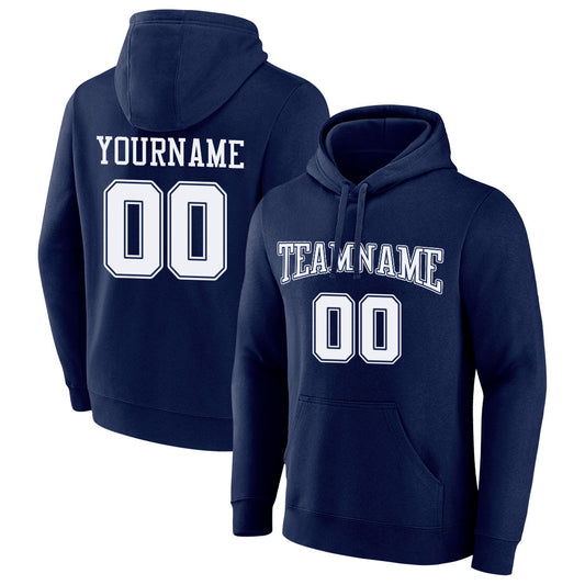 custom authentic pullover sweatshirt hoodie navy-white default title