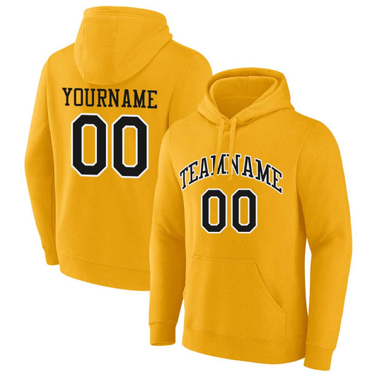 custom authentic pullover sweatshirt hoodie yellow-black-white default title