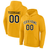 Custom Pullover Sweatshirt Hoodie Yellow-Black-White