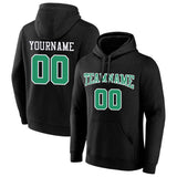 custom authentic pullover sweatshirt hoodie black-kelly green-white default title